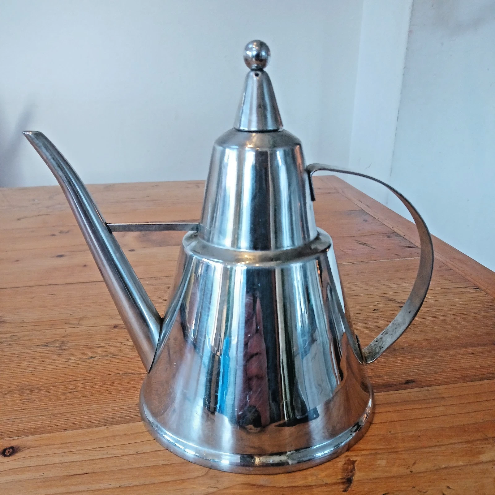 Vintage Stainless Steel Lidded Oil Pourer Dispenser Cruet Kitchen Tableware
Opens in a new window or