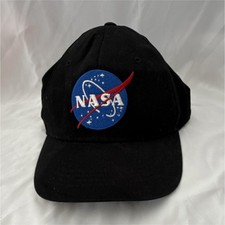 OTTO NASA Youth Adjustable Black Cotton Baseball Cap 19-503