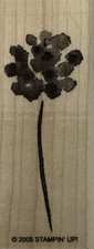 Vintage Stampin Up Stamps WILD FLOWER REVERSE Wood Rubber Single Stamp 2005