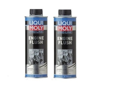 NEW 2 PCS Liqui Moly Pro-Line Motor Oil Engine Flush Cans 500ml  LM2037