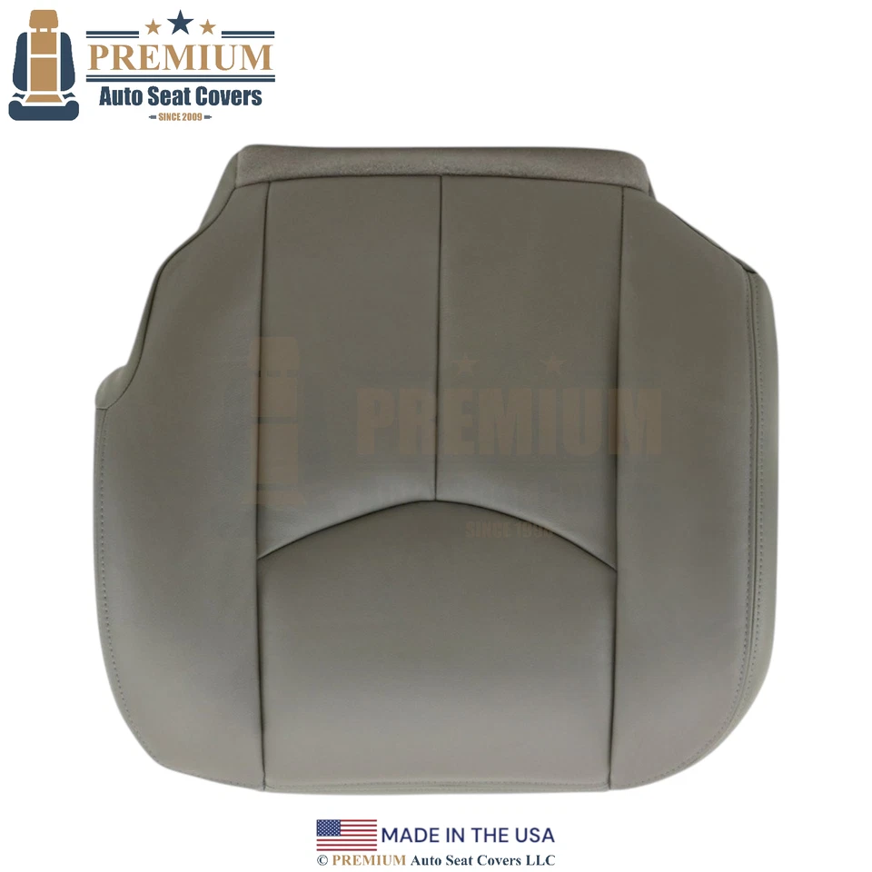 2003-2006 Fits Chevrolet Suburban Genuine Leather Bottom Seat Covers Pewter Gray - Image 2 of 4