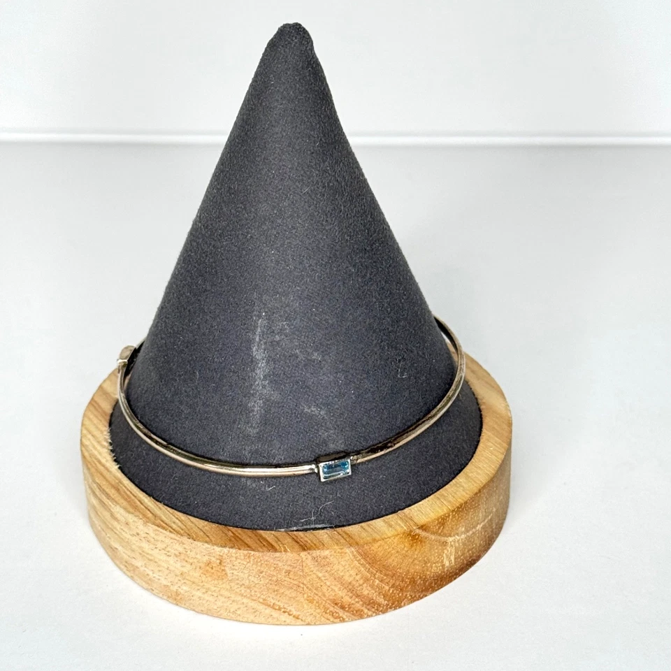 Blue Topaz Bangle Bracelet 925 Sterling Silver Costa Rica - Image 2 of 4