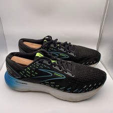 Brooks Men's Glycerin GTS 20 Size 10.5 Running Shoes, Black/Hawaiian Ocean/Green