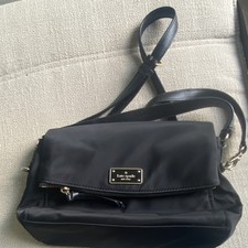 Kate Spade New York Black Shoulder Bag Gold Hardware Designer Classic