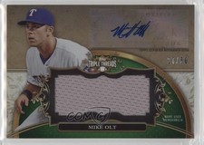2013 Topps Triple Threads Unity Jumbo Relics Emerald 27/50 Mike Olt Auto 6k2