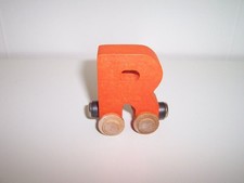 Maple Landmark Wooden Alphabet Name Train Orange Letter R Fits BRIO Thomas Track