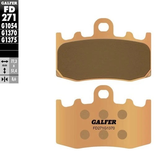 Pastillas de freno sinterizadas Galfer Brakes Galfer HH FD271G1370 1721-2331 17-271H Foto 3 de 4