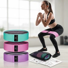 Durable Resistance Bands Set – Non-Slip Yoga Bands for Booty and Legs Workouts