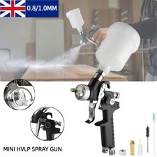 Mini HVLP Gravity Fed Touch Up Air Paint Spray Gun W 0.81.0mm Nozzles 125ml Pot