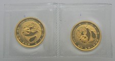 2 x 1/10 oz 1988 SEALED China 10 Yuan Gold Panda Coin .999 Fine