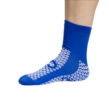 4 Pairs Large Dark Blue Double Sided Anti-Slipper Socks, Non Skid Hospital 2192 