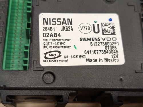 2007 2008 INFINITI G35S G37 SIEMEN BODY CONTROL MODULE BCM BCU 284B1 JK62A (OEM) - Picture 6 of 10