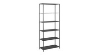 BüCherregal Seaford Industrial Regal Mit 5 FäChern Metall Schwarz Matt