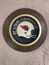 St. Louis Cardinals Football 1970s 14 Inch Vintage Wall Plaque