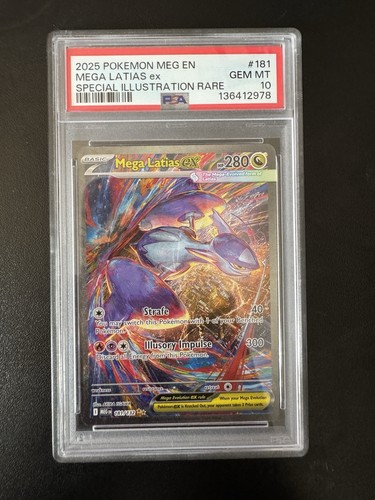 2025 POKEMON MEGA EVOLUTION MEGA LATIAS EX #181/132 SIR FULL ART PSA 10