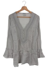 BRAEZ Tunikabluse Damen Bluse Gr. DE 36 hellgrau Casual-Look