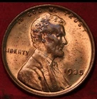 1935 Red Lincoln Wheat Cent Uncirculated Uncertified US Coin