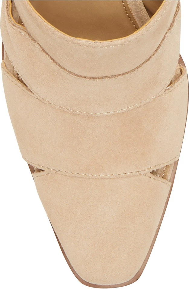Vince Camuto Mujer Aimie Puntera Cuadrada Tacón Mula Color Tortilla Talla 6 Envío Gratis Foto 3 de 4