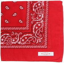 One Dozen Cowboy Bandanas 100 Cotton 22 x 22 inch 14. Red
