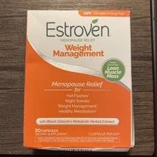 Estroven Weight Management for Menopause Relief - 30 Ct.  Capsules Exp 09/2026