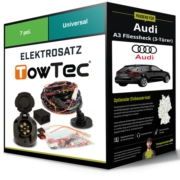 Elektrosatz 7-Pol Universell für Audi A3 Fliessheck (3-TüRer) 05.2003-06.2008-image