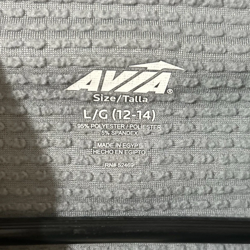 Top de rendimiento Avia para mujer rojo a rayas manga larga 1/4 cremallera talla L 12-14 Foto 4 de 4