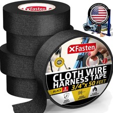 Durable 3/4-Inch High Temp Wire Harness Tape - 5 Rolls for Automotive Protection