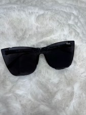 Quay Australia Come Thru Oversized Cat Eye Sunglasses in Black