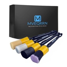 4pcs Car Detailing Brush Set Soft Boar Hair, ScratchFree for Vehicles Bikes