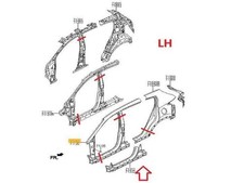 KIA SPORTAGE V NQ5 Linke metallische Seitenschwellerabdeckung 27239466