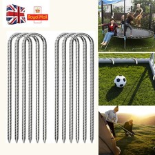 U Shaped Rebar Stakes 30cm Heavy Duty Ground Anchors Tent Pegs Stakes Galvanized