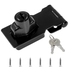 2.5 Inch Hasp Locks with Keys Stainless Steel Hasp Latches Twist Knob Keyed L