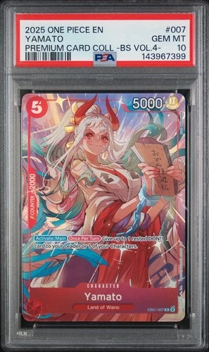Yamato PSA 10 One Piece Premium Card Collection Volume 4 #EB01-007 ENGLISH