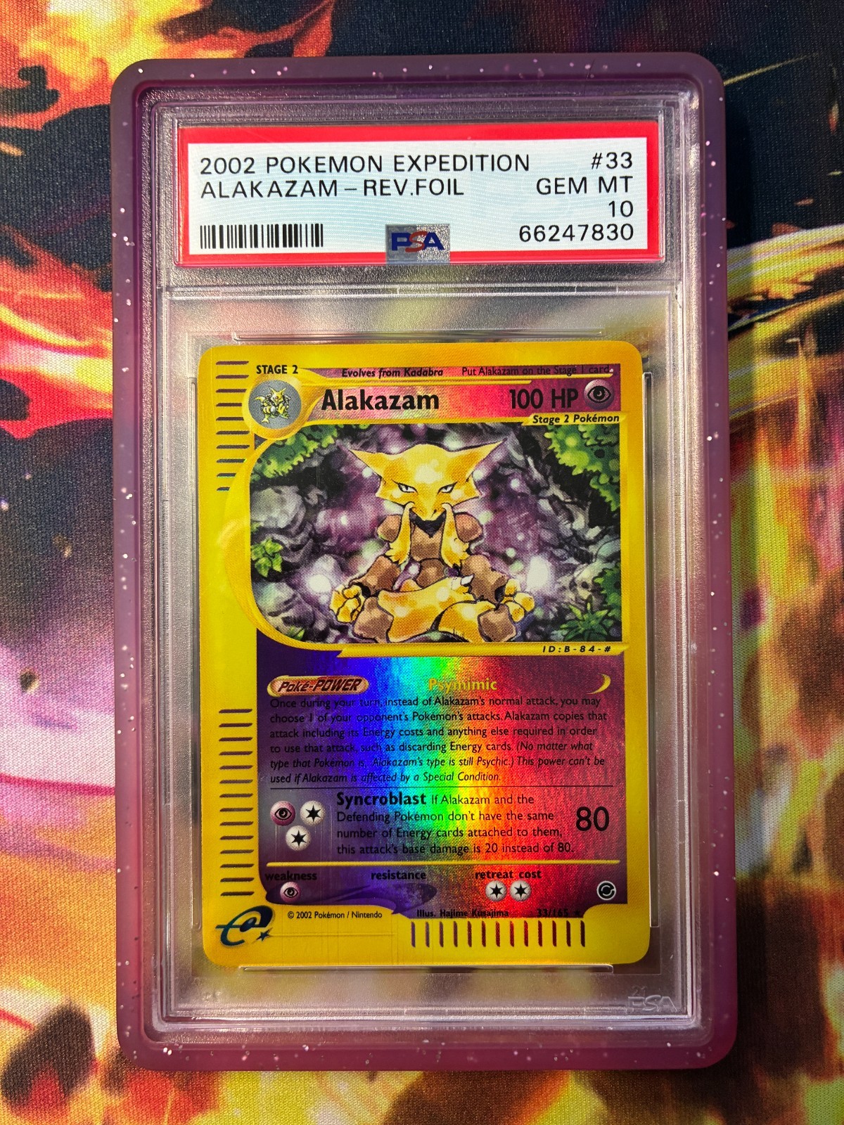 Alakazam #33 Reverse Foil 2002 Pokémon Expedition Vintage Low POP 33 PSA 10 🔥
