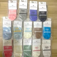Alo HALF-CREW THROWBACK Socks Size L, Multiple Colors - Bundle Discount!
