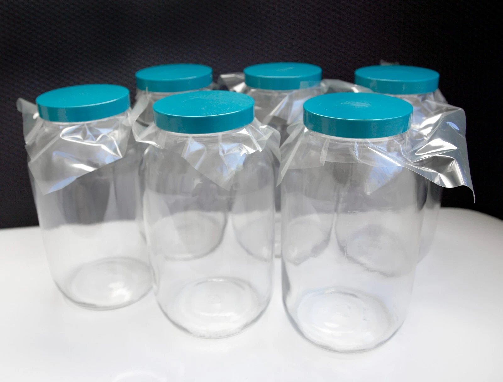 Glass Jars Pack of 6 (Half a Gallon with Lids) Made in USA Multiple Purposes.