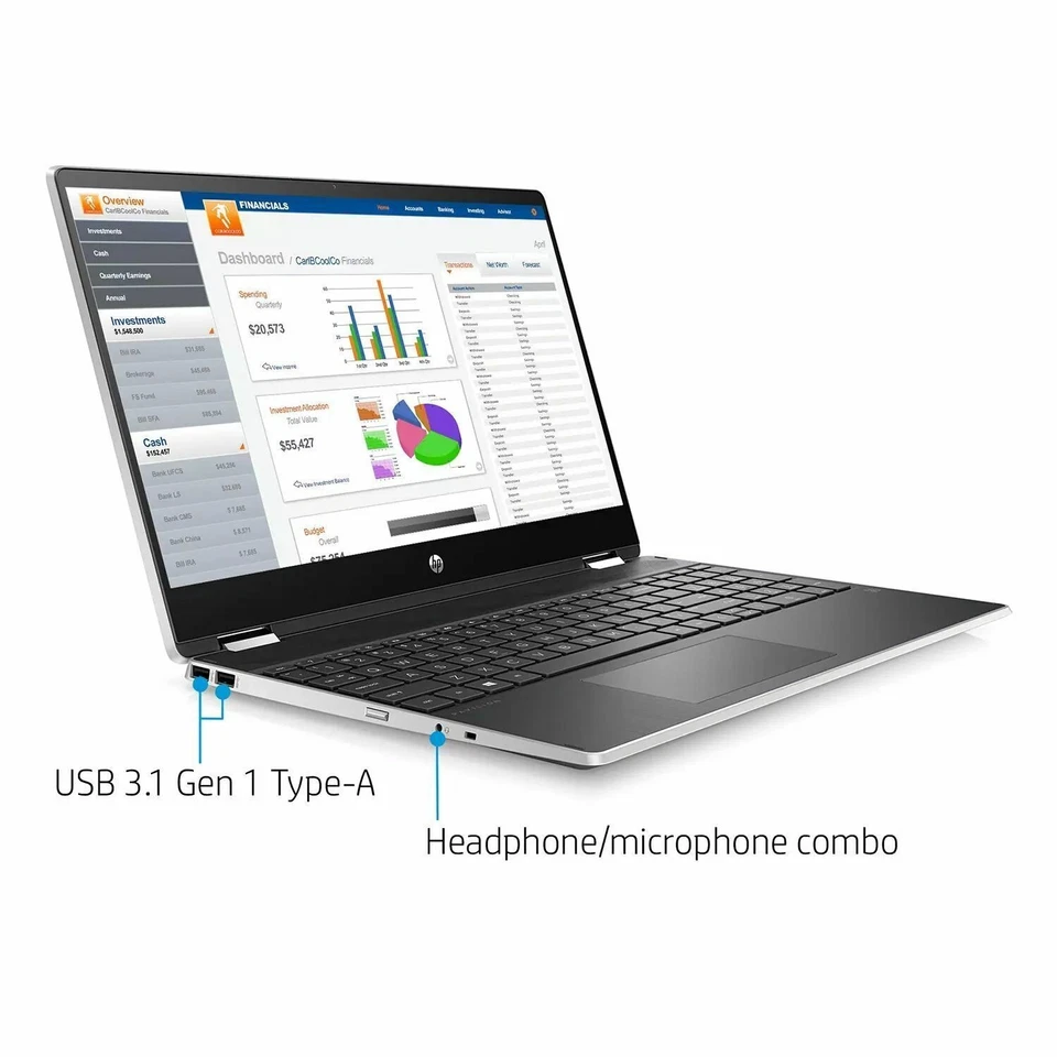 HP x360 - 15.6" HD Touchscreen 2-in-1 Laptop - 10th Gen Intel i5 8GB RAM 512 SSD - Image 2 of 3
