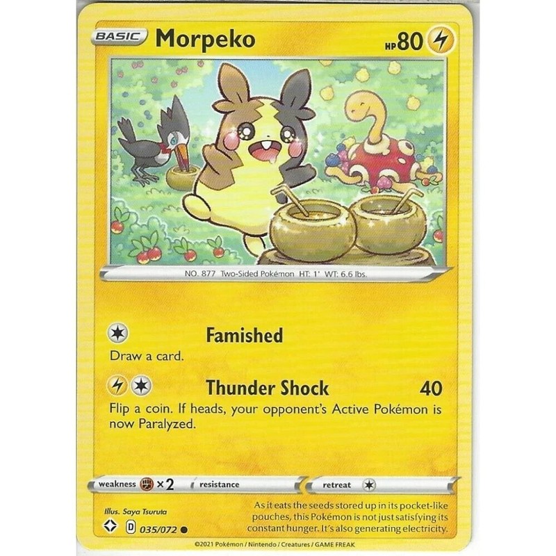 035/072 Morpeko | Common | Pokemon Trading Card Sword & Shield 4.5 Shining Fates