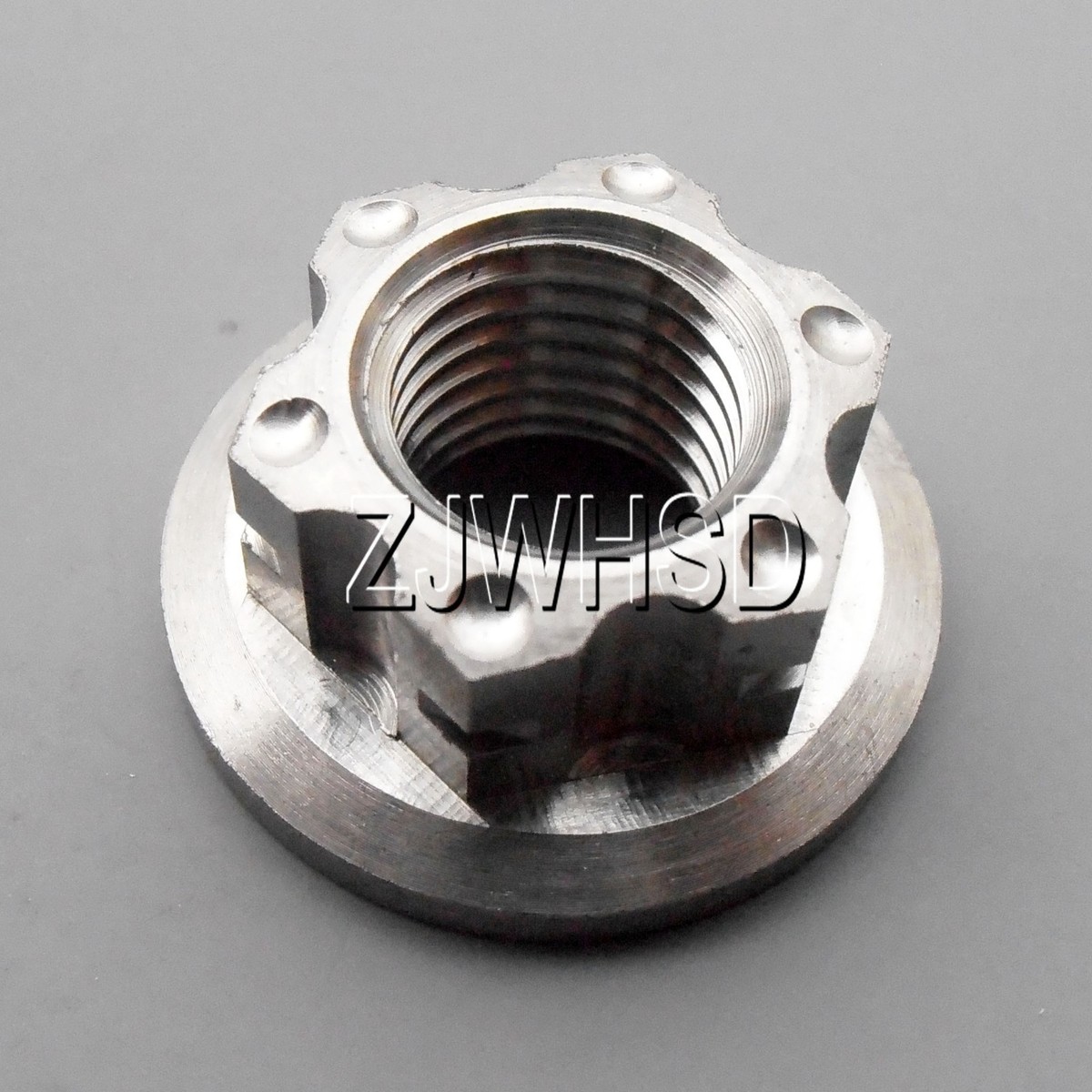 M12 X 1.25 Titanium TI Hex Flange Flower Nut for Motorcycle