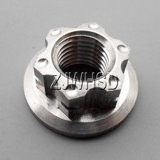 M8 x 1.25 Ti Titanium Hex Flange Flower Nut for Motorcycle Bicycle Boat Car DIY