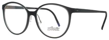 SILHOUETTE SPX 1614 75 6560 Graphite Pottery Womens Round Eyeglasses 53-15-135