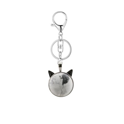 New Fashion Gemstone Cat Shaped Keychain for Bags Cars Crystal Pterosaur Chain