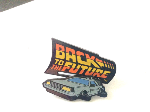 1993 Universal Studios Back to the Future Souvenir Pin Moveable Delorean Car - Picture 3 of 7