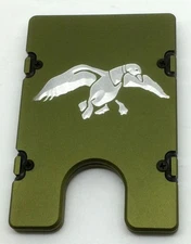 Duck Billet Vault Aluminum Wallet RFID protection Hunter Green Anodized