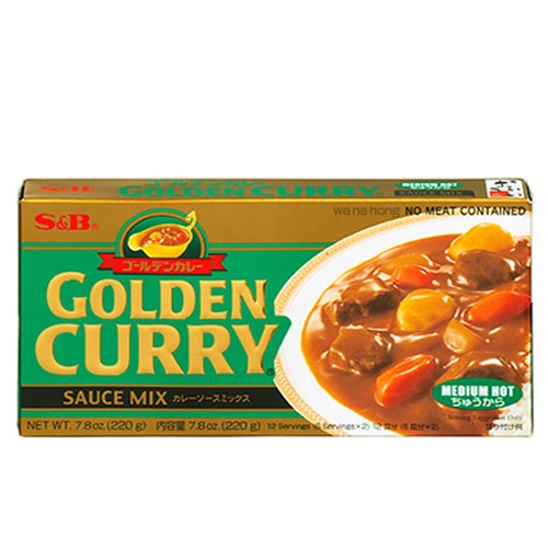 S&B Japanese Golden Curry Katsu Sauce Mix MEDIUM HOT 220G (BIG PACK