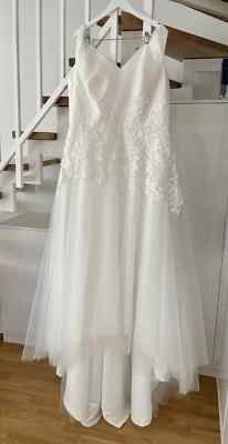 Brautkleid Tüll und Spitze, ivory, Gr. 56, *neu m. Etikett*