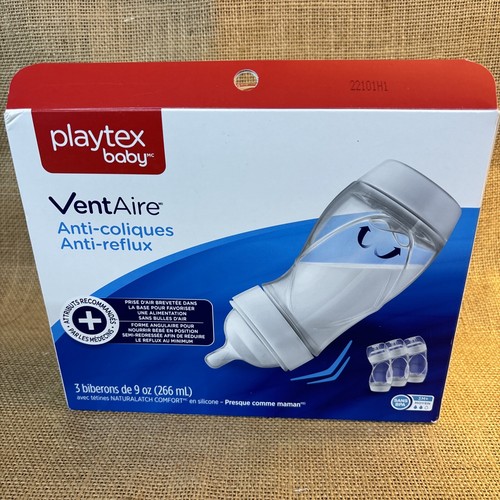 Playtex Baby 3 Pack VentAire Anti-Colic & Angled Design 9 oz Baby Bottles NEW - Picture 2 of 4