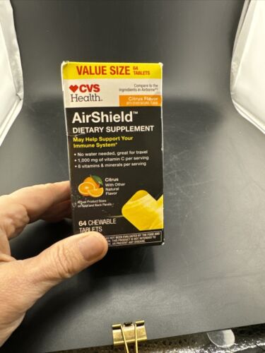 AirShield Immune System Support 64 Chewable Tablets Citrus Flavor Lot Of 1