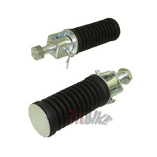Folding Footpegs Rear 10mm x 1.25 for Passenger Motorcycle ATV Motard MonkeyBike