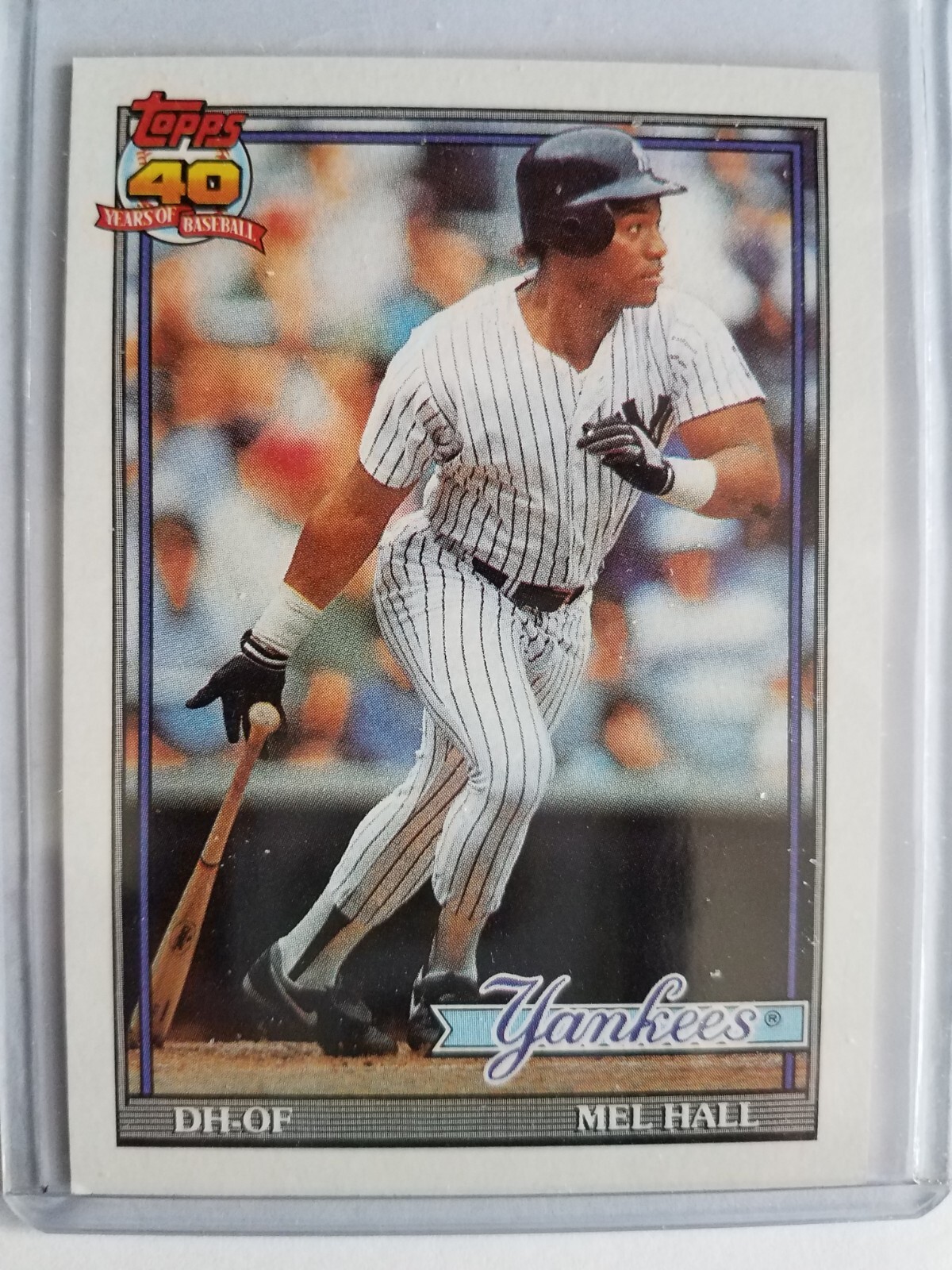 MEL HALL NEW YORK YANKEES 1991 TOPPS 40 YEARS OF BASEBALL, CARD #738
